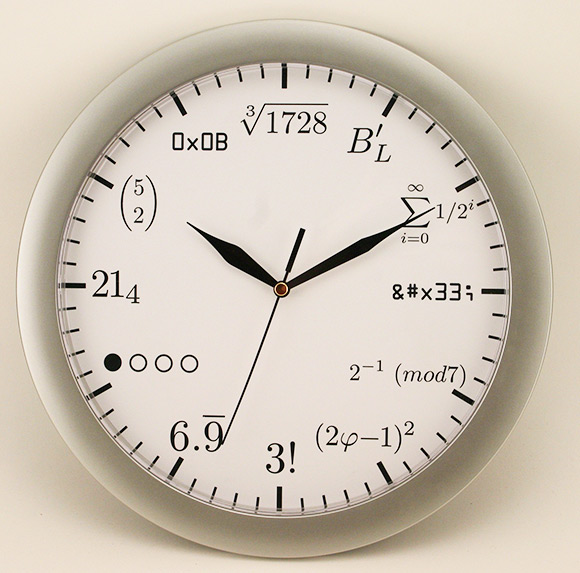 Math geek clock