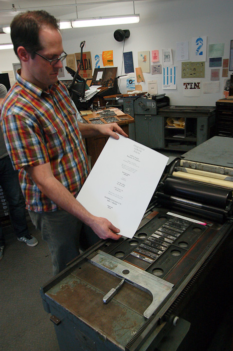 The first sheet off the press