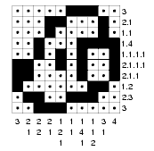 Small nonogram of a dog