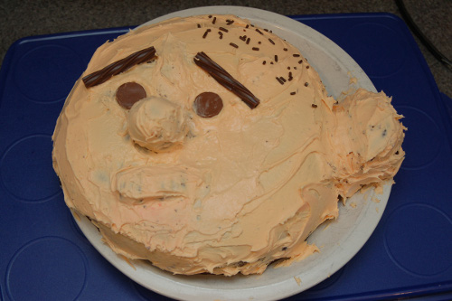 Karl Pilkington, as cake