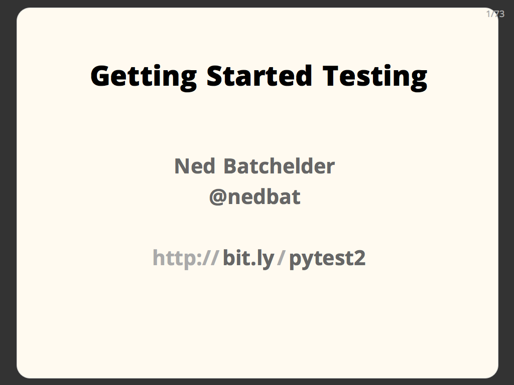 Getting Started Testing