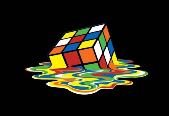 Melting Rubik's cube