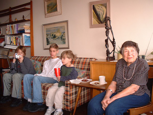 Grandma O in her apartment