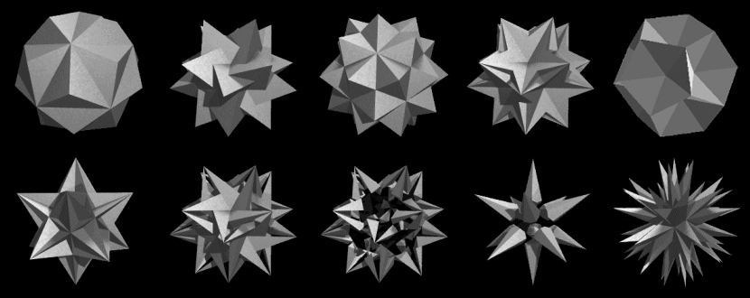 10 of the 59 stellations