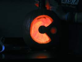 Cyan Worlds logo pumpkin