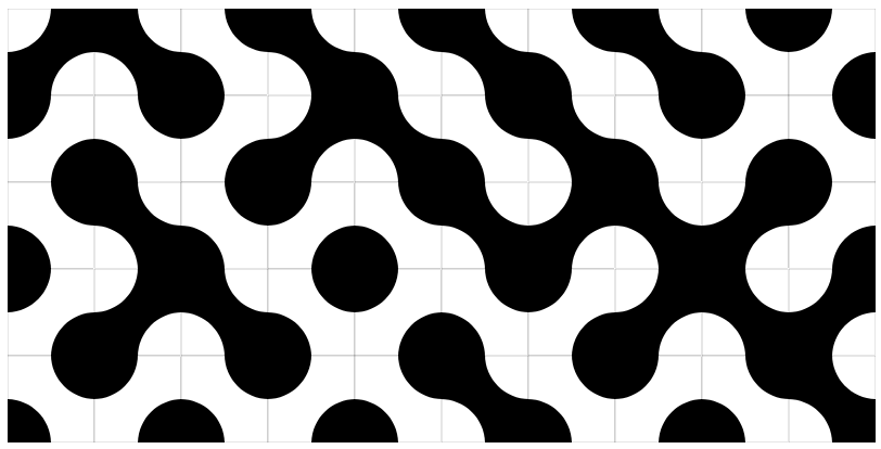 Random orientations of black/white tiles