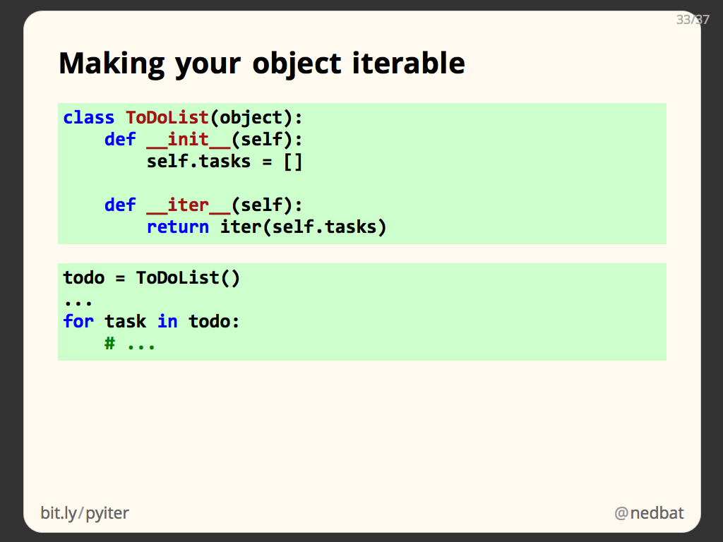 Making your object iterable