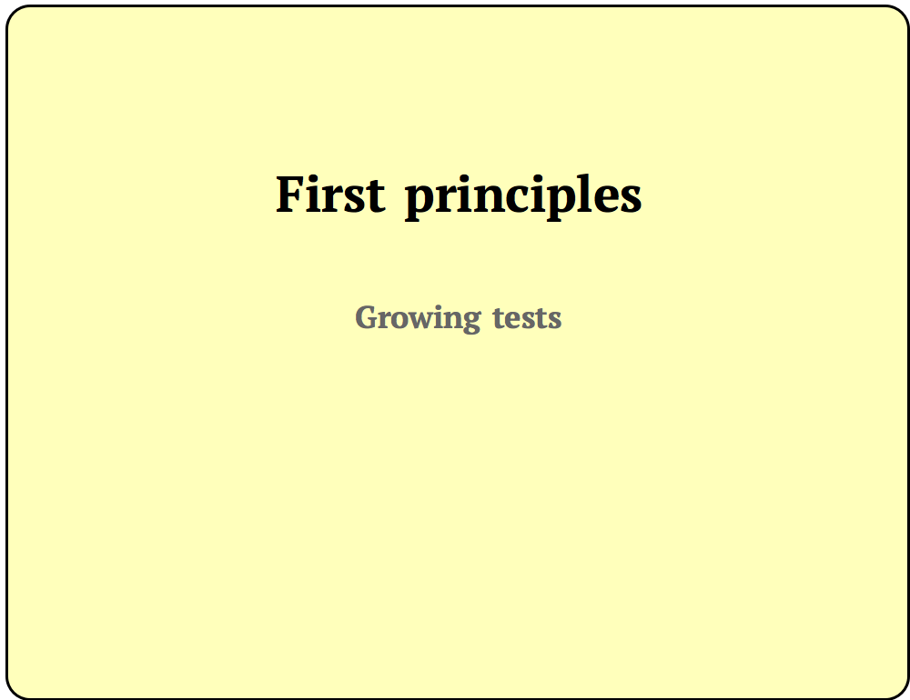 First principles