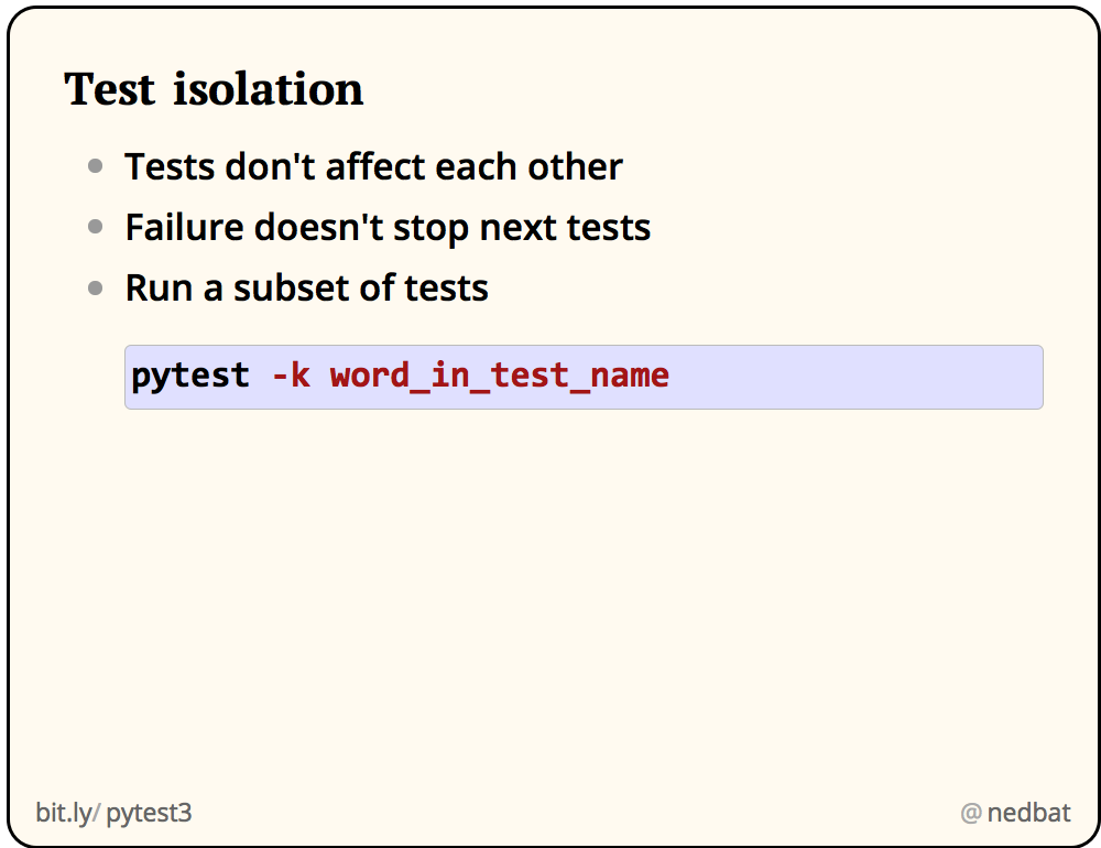 Test isolation