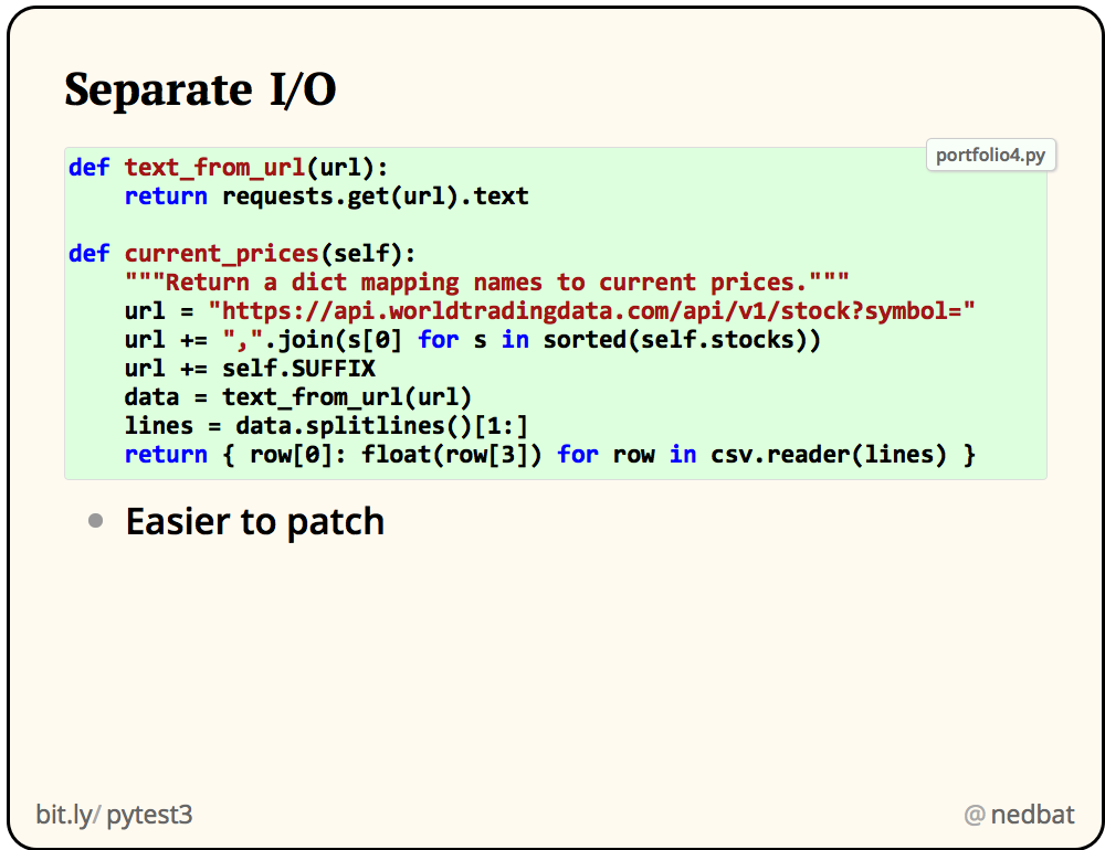 Separate I/O