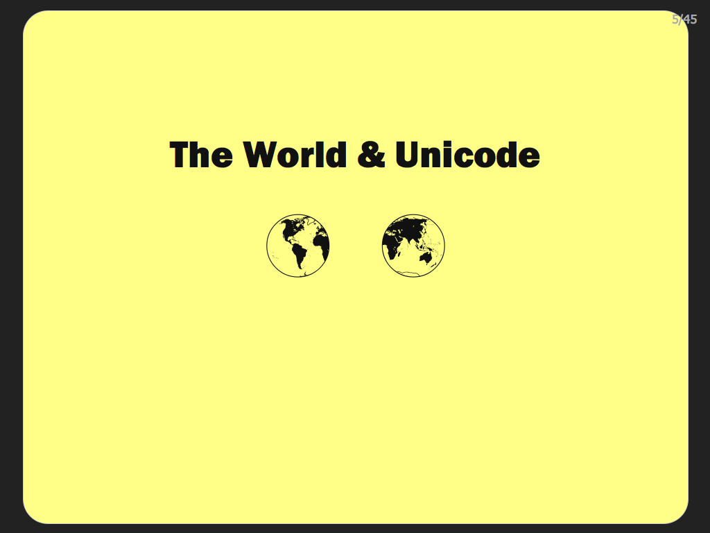 The World & Unicode