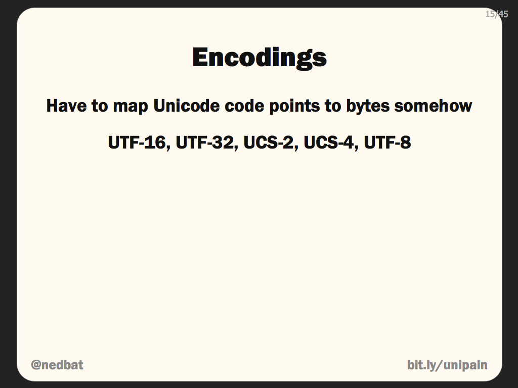 Encodings