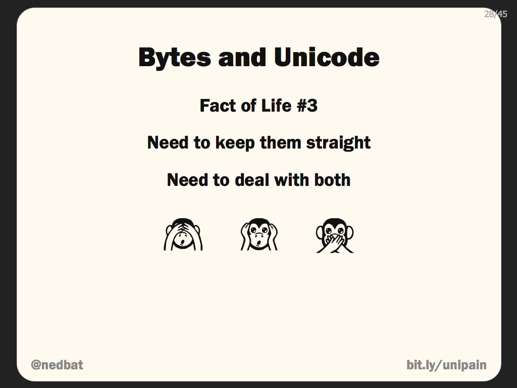 Bytes and Unicode