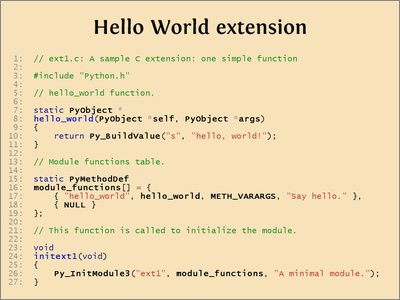 Extending & Embedding Python Using C